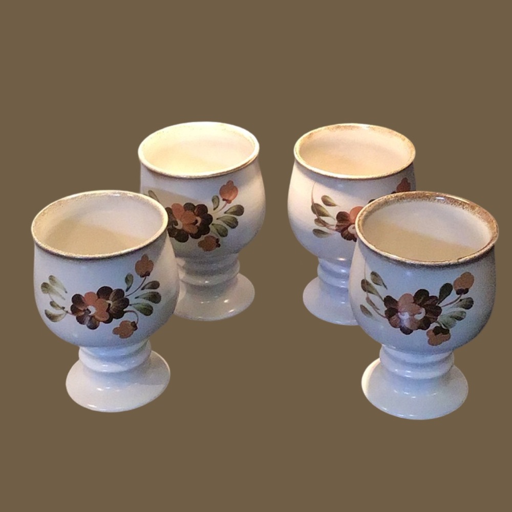 Denby Vintage Serenade china goblets set of four